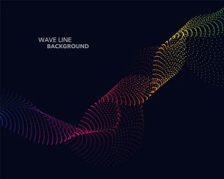 Elegant abstract vector spectrum rainbow gradient wave dot line futuristic st 스톡 일러스트