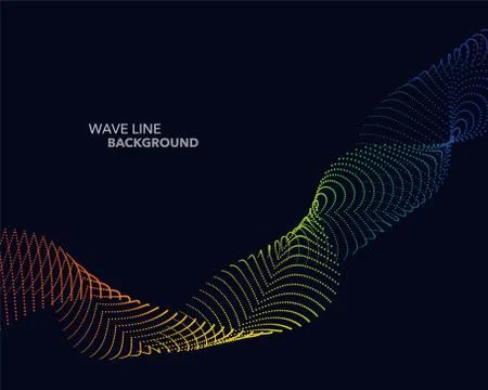 Elegant abstract vector spectrum rainbow gradient wave dot line futuristic st Stock Illustration