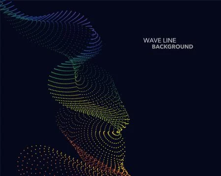 Elegant abstract vector spectrum rainbow gradient wave dot line futuristic st Illustrazione stock