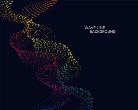 Elegant abstract vector spectrum rainbow gradient wave dot line futuristic st 스톡 일러스트