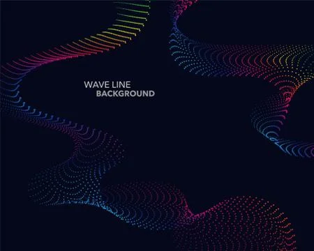 Elegant abstract vector spectrum rainbow gradient wave dot line futuristic st 스톡 일러스트
