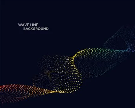 Elegant abstract vector spectrum rainbow gradient wave dot line futuristic st Illustrazione stock