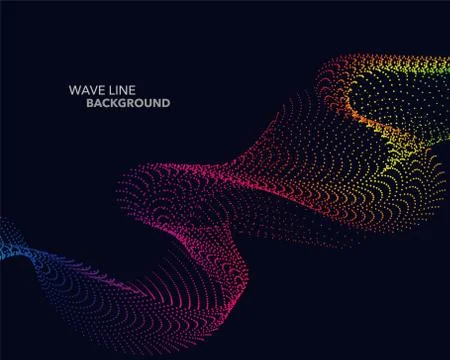 Elegant abstract vector spectrum rainbow gradient wave dot line futuristic st 스톡 일러스트