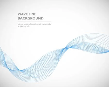 Elegant abstract vector wave line futuristic style background template Illustrazione stock