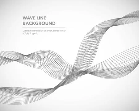 Elegant abstract vector wave line futuristic style background template Stock Illustration