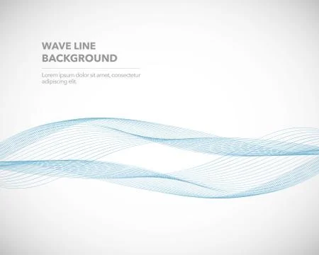 Elegant abstract vector wave line futuristic style background template Stock Illustration