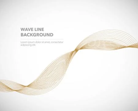 Elegant abstract vector wave line futuristic style background template Illustrazione stock