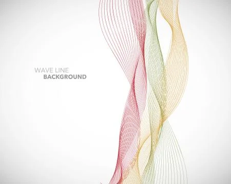 Elegant abstract vector wave line futuristic style background template Illustrazione stock
