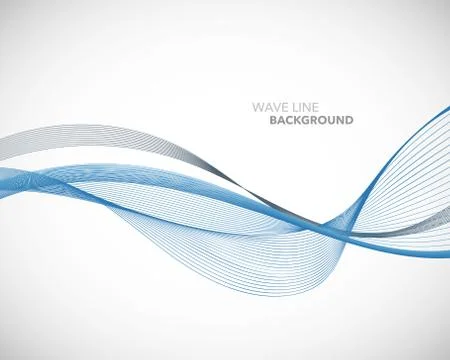 Elegant abstract vector wave line futuristic style background template Stock Illustration