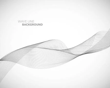 Elegant abstract vector wave line futuristic style background template Stock Illustration