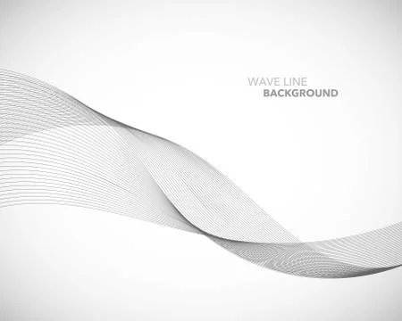 Elegant abstract vector wave line futuristic style background template Stock Illustration
