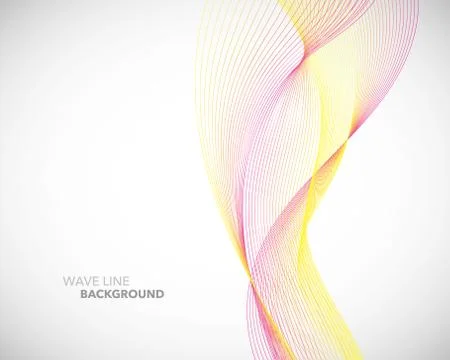Elegant abstract vector wave line futuristic style background template Stock Illustration