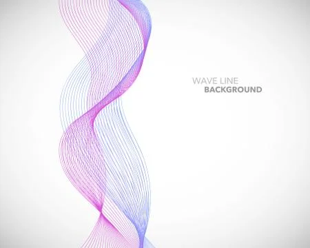 Elegant abstract vector wave line futuristic style background template Stock Illustration