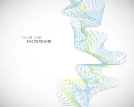 Elegant abstract vector wave line futuristic style background template Stock Illustration