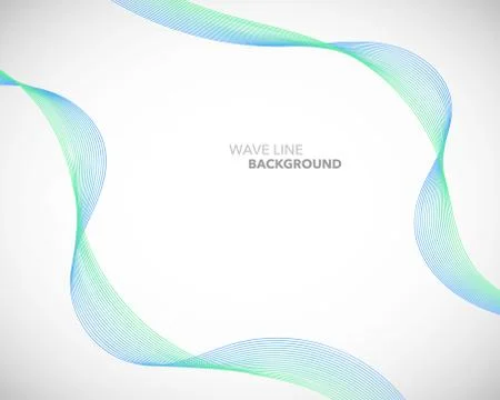 Elegant abstract vector wave line futuristic style background template Illustrazione stock