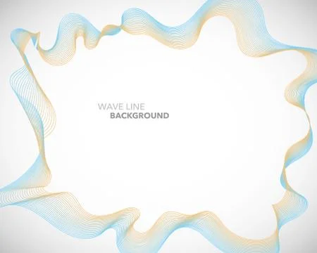 Elegant abstract vector wave line futuristic style background template Stock Illustration
