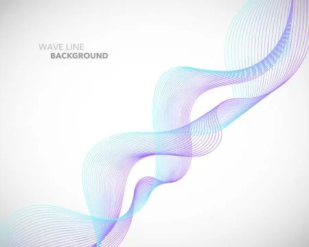 Elegant abstract vector wave line futuristic style background template Stock Illustration