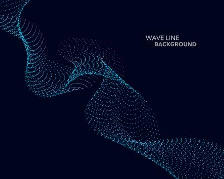 Elegant abstract vector web gradient dot wave line futuristic style backgroun Stock Illustration