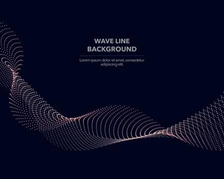 Elegant abstract vector web gradient dot wave line futuristic style backgroun イラスト素材