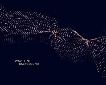 Elegant abstract vector web gradient dot wave line futuristic style backgroun イラスト素材
