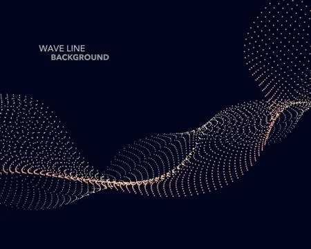 Elegant abstract vector web gradient dot wave line futuristic style backgroun Stock Illustration