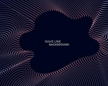 Elegant abstract vector web gradient dot wave line futuristic style backgroun イラスト素材