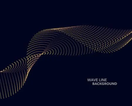 Elegant abstract vector web gradient dot wave line futuristic style backgroun Stock Illustration