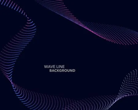 Elegant abstract vector web gradient dot wave line futuristic style backgroun Illustrazione stock