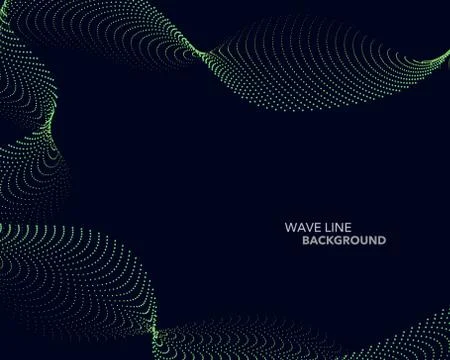 Elegant abstract vector web gradient dot wave line futuristic style backgroun イラスト素材