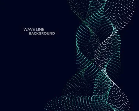Elegant abstract vector web gradient dot wave line futuristic style backgroun イラスト素材