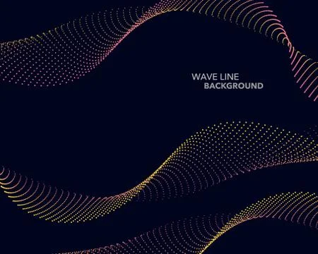 Elegant abstract vector web gradient dot wave line futuristic style backgroun イラスト素材