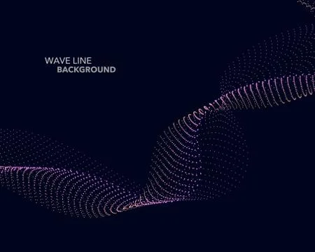 Elegant abstract vector web gradient dot wave line futuristic style backgroun Stock Illustration