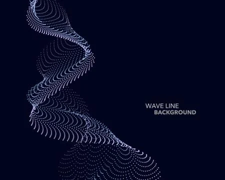 Elegant abstract vector web gradient dot wave line futuristic style backgroun Stock Illustration