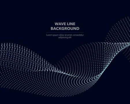 Elegant abstract vector web gradient wave dot line futuristic style backgroun Stock Illustration