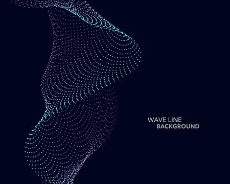 Elegant abstract vector web gradient wave dot line futuristic style backgroun Stock Illustration
