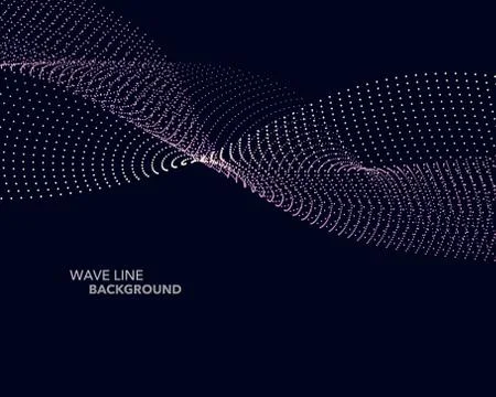 Elegant abstract vector web gradient wave dot line futuristic style backgroun イラスト素材