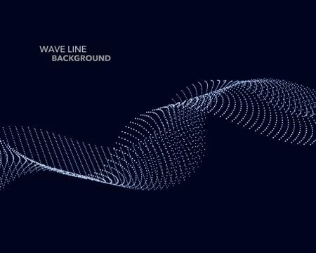 Elegant abstract vector web gradient wave dot line futuristic style backgroun Stock Illustration