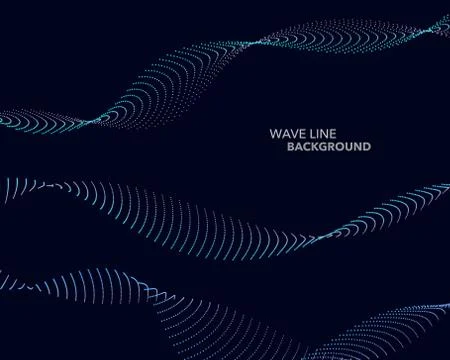 Elegant abstract vector web gradient wave dot line futuristic style backgroun Stock Illustration