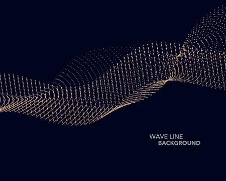 Elegant abstract vector web gradient wave dot line futuristic style backgroun 스톡 일러스트
