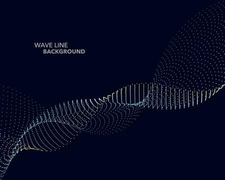 Elegant abstract vector web gradient wave dot line futuristic style backgroun Stock Illustration