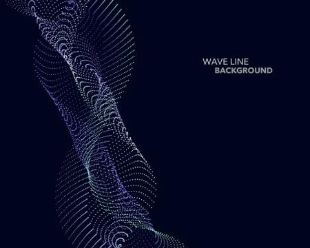 Elegant abstract vector web gradient wave dot line futuristic style backgroun 스톡 일러스트