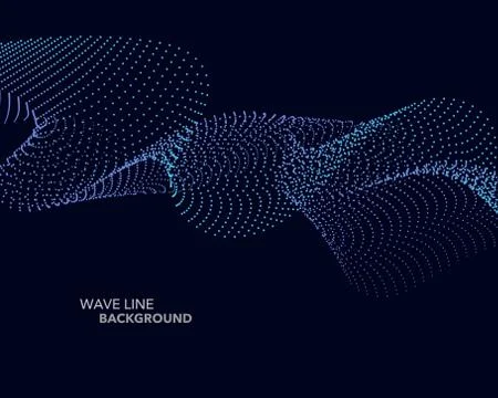 Elegant abstract vector web gradient wave dot line futuristic style backgroun Stock Illustration
