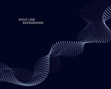 Elegant abstract vector web gradient wave dot line futuristic style backgroun Stock Illustration