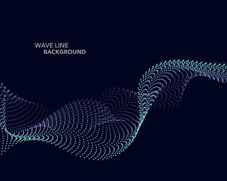 Elegant abstract vector web gradient wave dot line futuristic style backgroun 스톡 일러스트