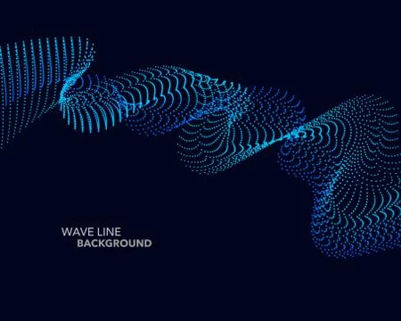 Elegant abstract vector web gradient wave dot line futuristic style backgroun Stock Illustration
