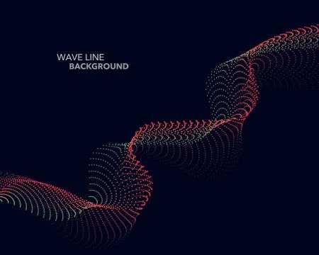 Elegant abstract vector web gradient wave dot line futuristic style backgroun 스톡 일러스트
