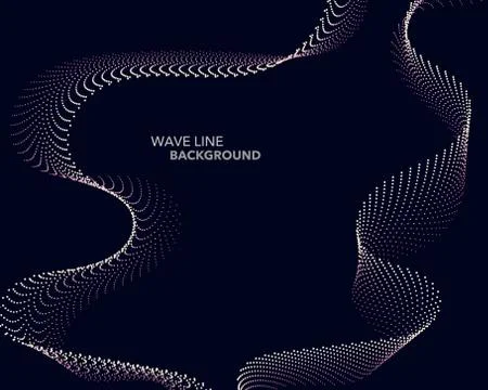 Elegant abstract vector web gradient wave dot line futuristic style backgroun イラスト素材
