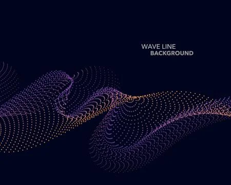 Elegant abstract vector web gradient wave dot line futuristic style backgroun 스톡 일러스트