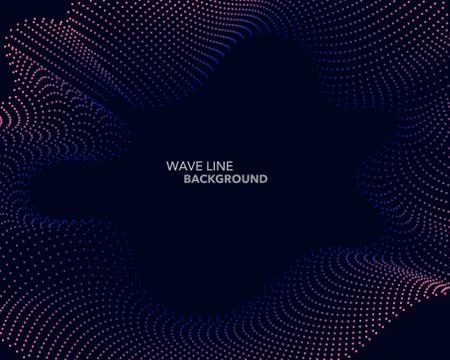 Elegant abstract vector web gradient wave dot line futuristic style backgroun Illustrazione stock