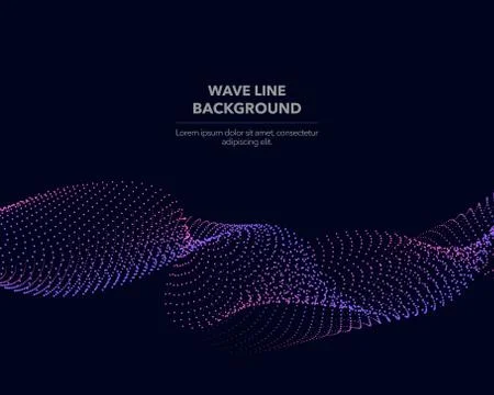 Elegant abstract vector web gradient wave dot line futuristic style backgroun イラスト素材